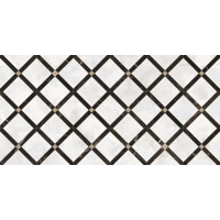Керамогранит Versace Emote Bianco Nero Decoro Intreccio 39x78
