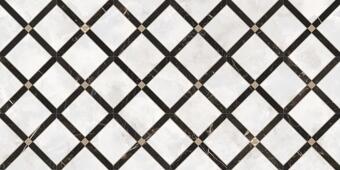 Керамогранит Versace Emote Bianco Nero Decoro Intreccio 39x78