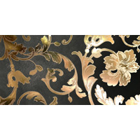 Керамогранит Versace Emote Pannello Barocco Nero-Oro 39x78