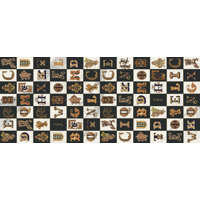 Керамогранит Versace Maximvs Lettering Bianco-Nero-Oro A 120x278