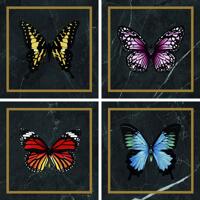 Керамика Villeroy Boch Victorian By Mary Katrantzou Бабочки Черные Set 4 Pcs 20x20