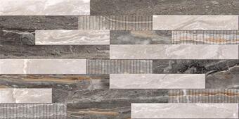 Керамогранит VitrA Bergamo 3D Микс Декор Теплая Гамма ЛПР 30x60