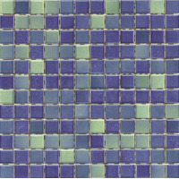 Керамогранит VitrA Colorline Dark Blue-Green Mix 8 Glossy Dm 2.5x2.5 30x30