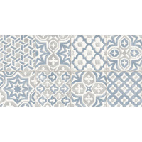 VitrA CraftMix Blue Scored Regular Decor Patchwork Glossy 30x60