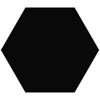 Керамогранит VitrA Miniworx Ral 0001500 Black Hexagon Matt 21x24