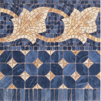 Керамогранит Vives Iliada Cenefa Midas Azul 43.5x43.5