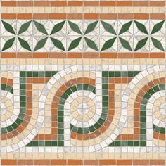 Керамогранит Vives Via Appia Cenefa Nola Verde 43.5x43.5