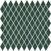Керамогранит Winckelmans Mosaic Special Shapes Linear Layout Diamonds Dark Green Vef 27x27.5