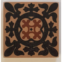 Керамогранит Winckelmans Simple Colors Decors Encaustic Enc 02 Cognac Black-Red 7x7