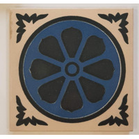 Керамогранит Winckelmans Simple Colors Decors Encaustic Enc 04 White D.Blue-Black 10x10