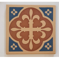 Керамогранит Winckelmans Simple Colors Decors Encaustic Enc 05 Cognac Red-D.Blue 10x10