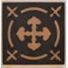 Керамогранит Winckelmans Simple Colors Decors Encaustic Enc 08 Cognac Black 7x7