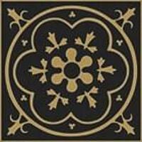 Керамогранит Winckelmans Simple Colors Decors Encaustic Enc 09 Cognac Black 7x7
