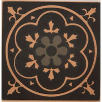 Керамогранит Winckelmans Simple Colors Decors Encaustic Enc 09 Cognac Black.Grey 7x7