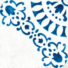 Керамогранит Wow Blanc Et Bleu Antique Decor 1 18.5x18.5