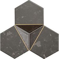 Керамика Zien Berlin Scoria Mosaic Black 1 16.5x19.2