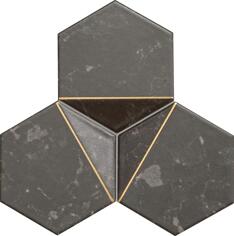 Керамика Zien Berlin Scoria Mosaic Black 1 16.5x19.2