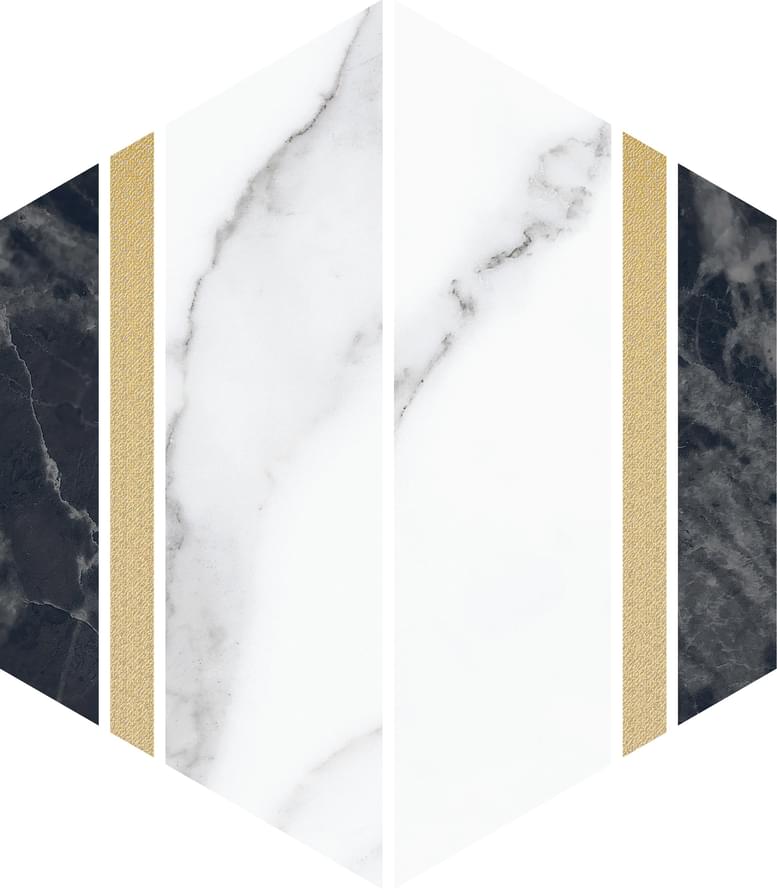 Керамогранит Villeroy Boch Nocturne Multicolor Decor Full Lappato Rect 20x23  - детальное изображение
